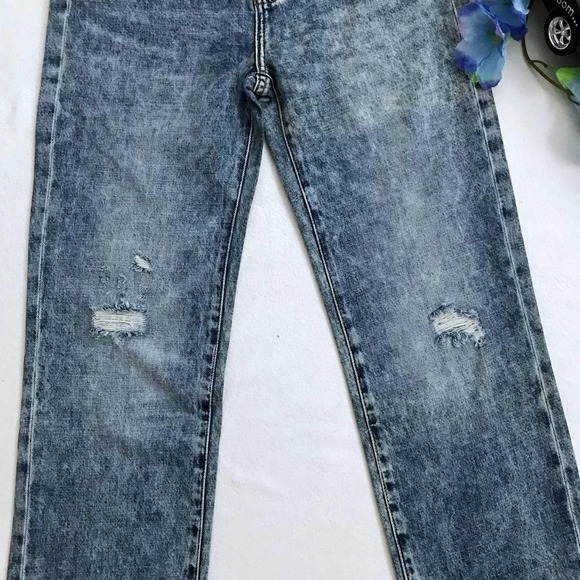 Free People Sandrine Rose NWT Medium Wash Distressed Jeans Women 25 - Picture 4 of 10